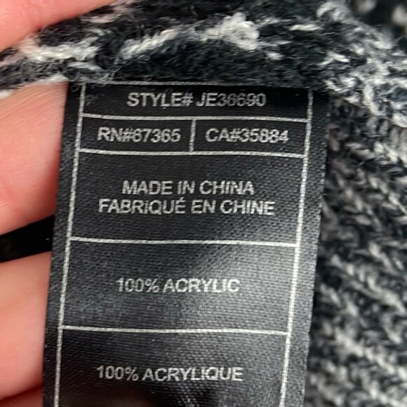 Revolve BB Dakota‎ Grey Knit Open Front Cardigan Size XS Sweater Boho Fair Isle - Picture 8 of 11